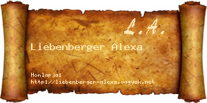 Liebenberger Alexa névjegykártya